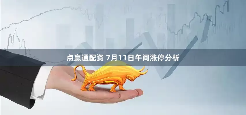 点赢通配资 7月11日午间涨停分析