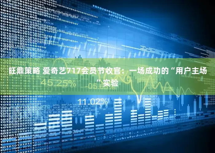 旺鼎策略 爱奇艺717会员节收官：一场成功的“用户主场”实验